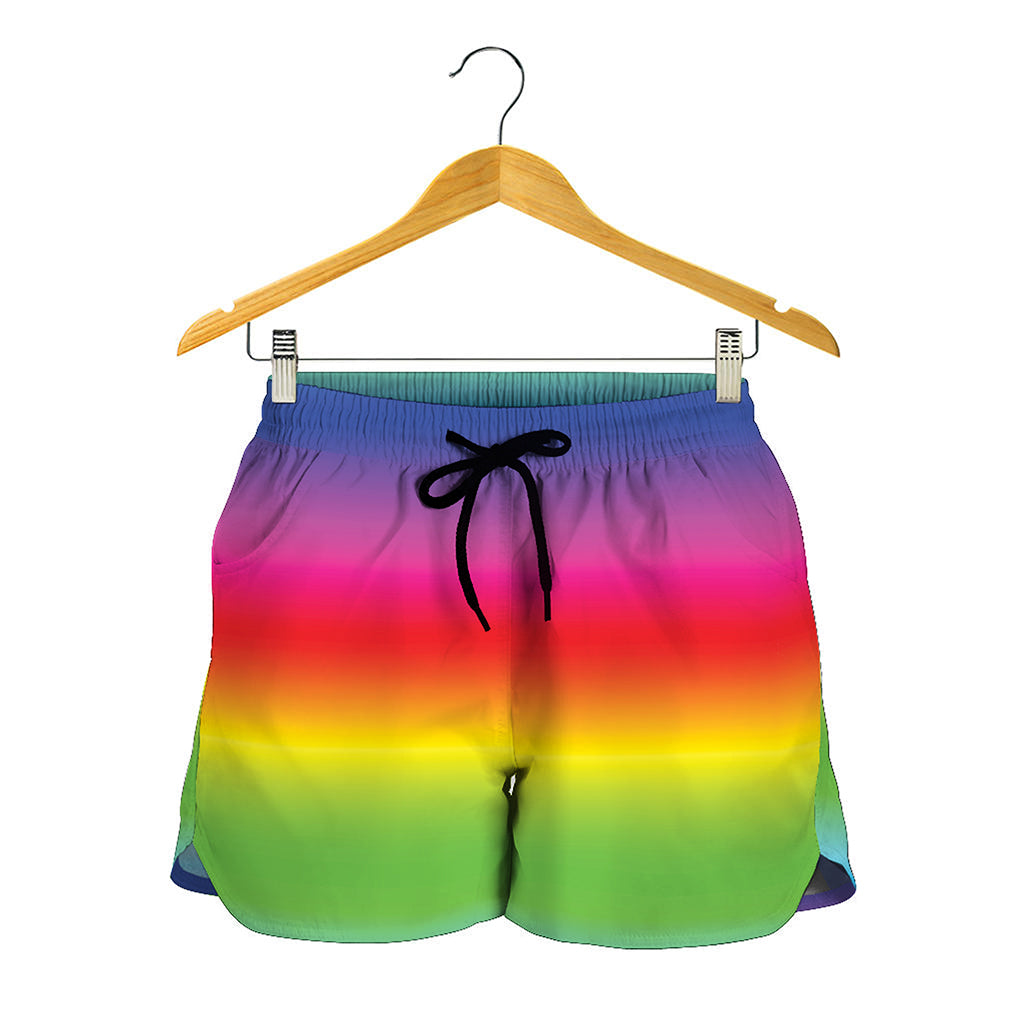 Rainbow Print Women's Shorts