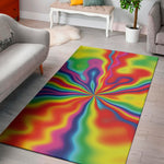 Rainbow Psychedelic Print Area Rug