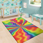 Rainbow Psychedelic Print Area Rug
