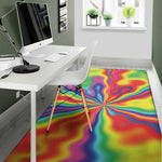 Rainbow Psychedelic Print Area Rug