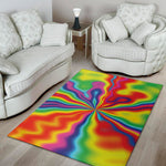 Rainbow Psychedelic Print Area Rug