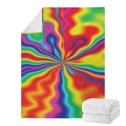 Rainbow Psychedelic Print Blanket