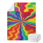 Rainbow Psychedelic Print Blanket