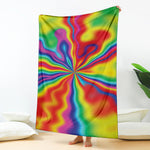 Rainbow Psychedelic Print Blanket