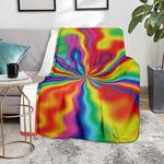 Rainbow Psychedelic Print Blanket