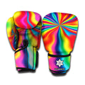 Rainbow Psychedelic Print Boxing Gloves