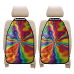 Rainbow Psychedelic Print Car Seat Organizers