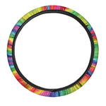 Rainbow Psychedelic Print Car Steering Wheel Cover