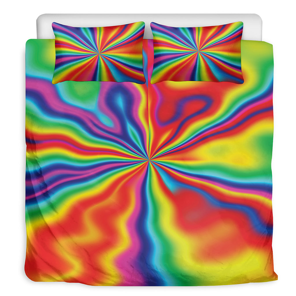 Rainbow Psychedelic Print Duvet Cover Bedding Set