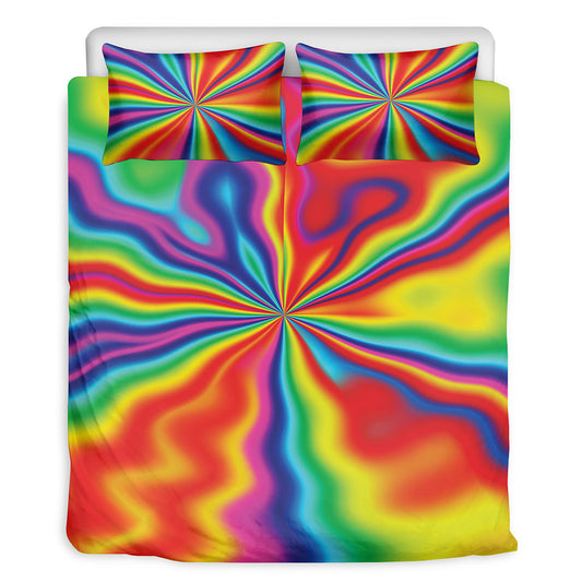 Rainbow Psychedelic Print Duvet Cover Bedding Set