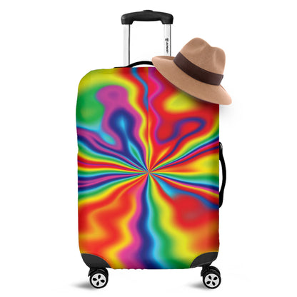 Rainbow Psychedelic Print Luggage Cover