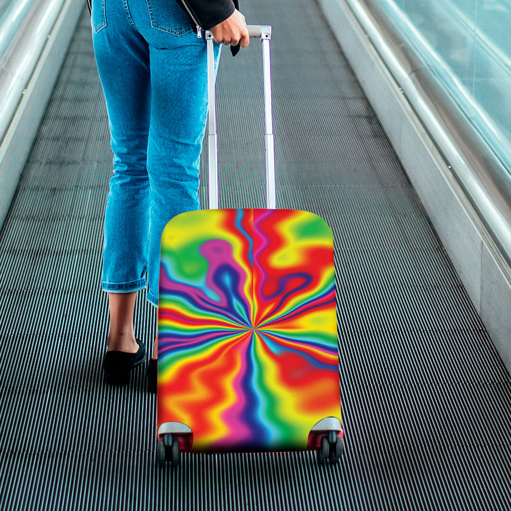 Rainbow Psychedelic Print Luggage Cover