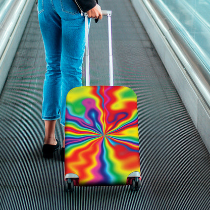 Rainbow Psychedelic Print Luggage Cover