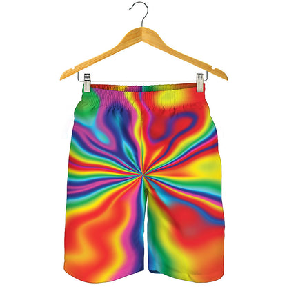 Rainbow Psychedelic Print Men's Shorts