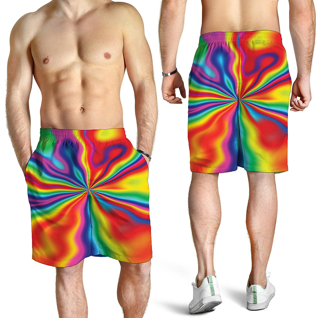 Rainbow Psychedelic Print Men's Shorts