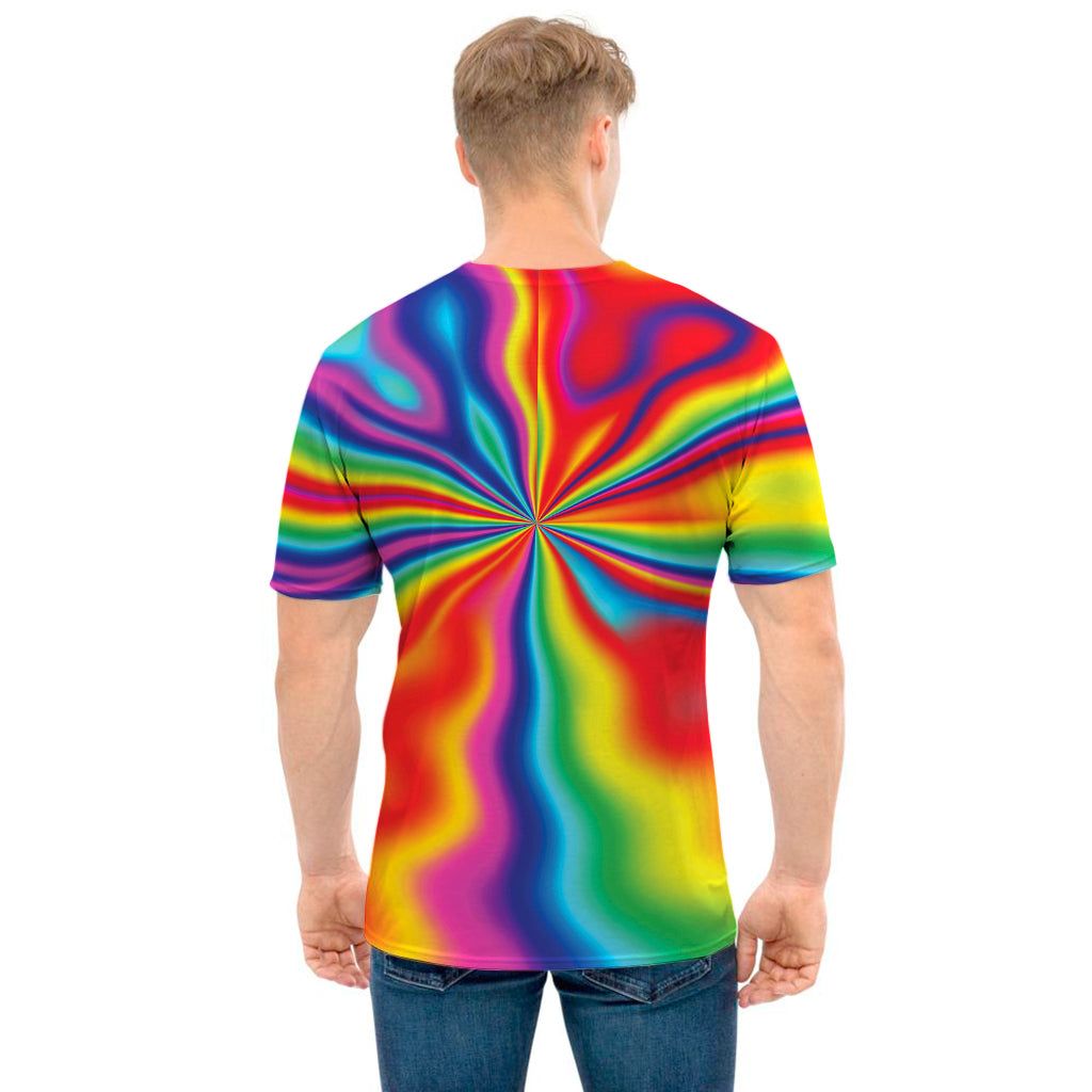 Rainbow Psychedelic Print Men's T-Shirt