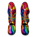 Rainbow Psychedelic Print Muay Thai Shin Guards