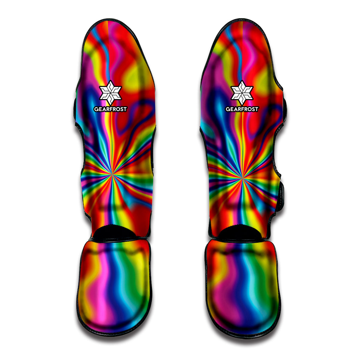 Rainbow Psychedelic Print Muay Thai Shin Guard