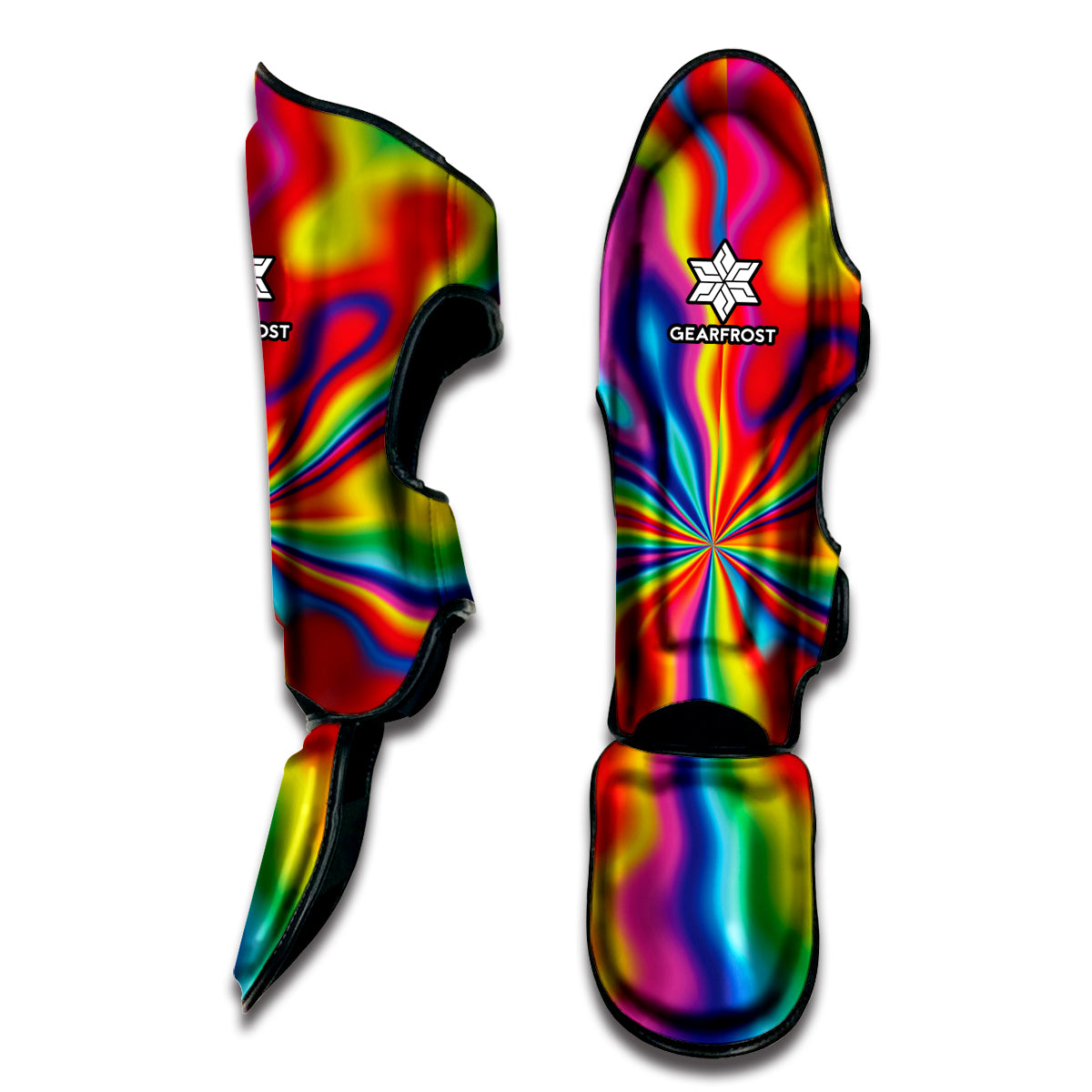Rainbow Psychedelic Print Muay Thai Shin Guard