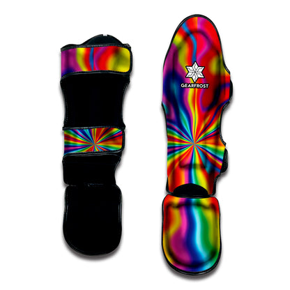 Rainbow Psychedelic Print Muay Thai Shin Guard