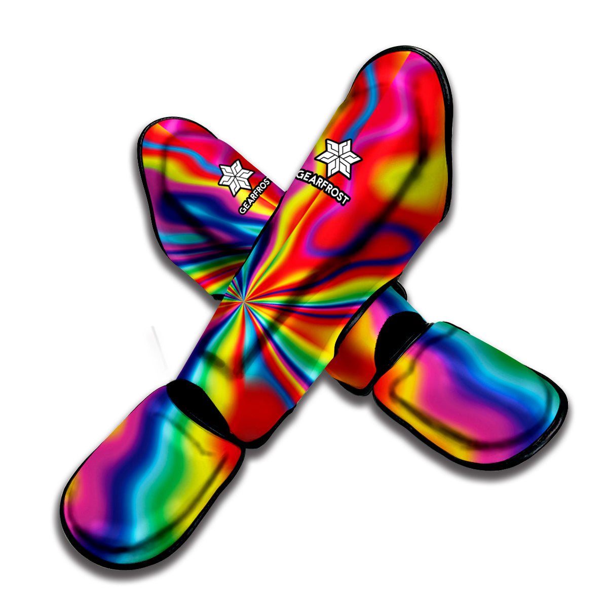Rainbow Psychedelic Print Muay Thai Shin Guard