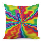Rainbow Psychedelic Print Pillow Cover
