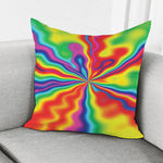 Rainbow Psychedelic Print Pillow Cover