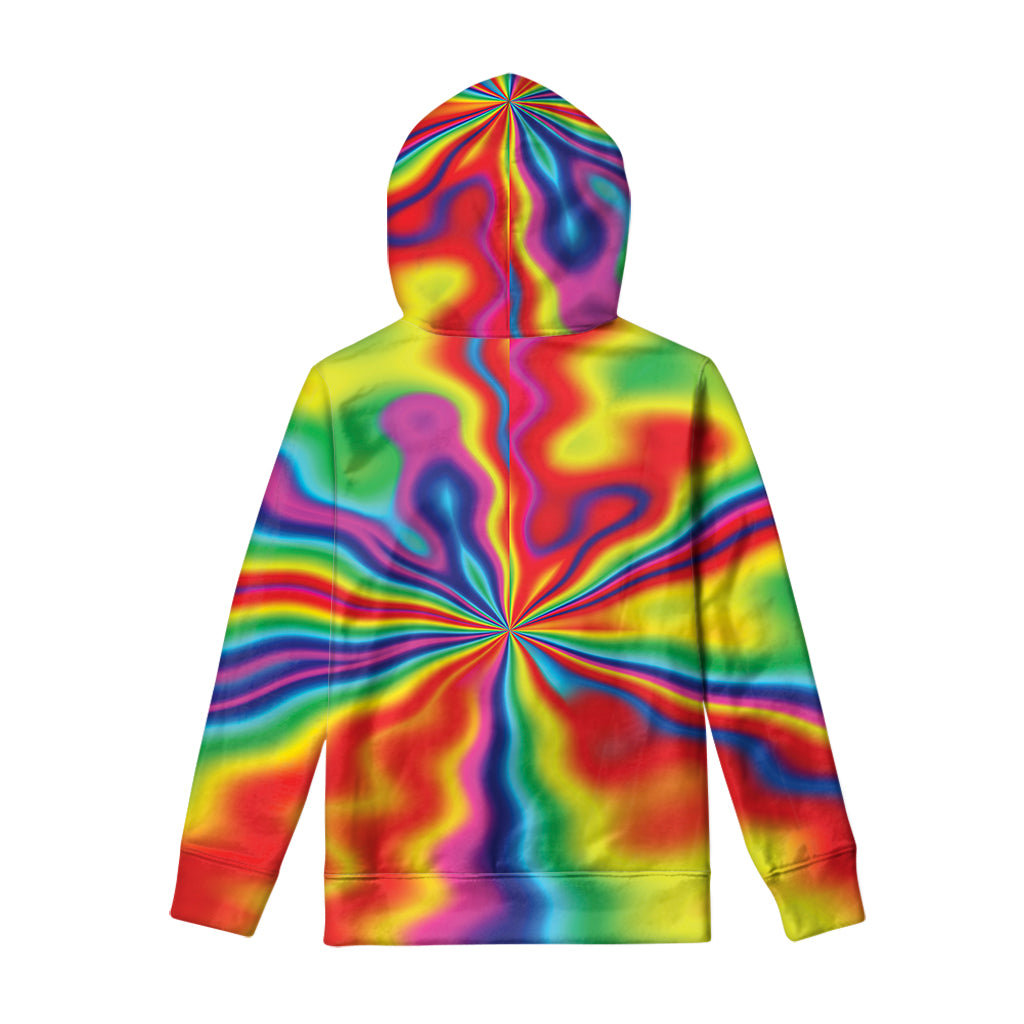 Rainbow Psychedelic Print Pullover Hoodie