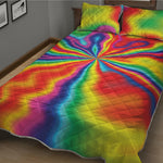 Rainbow Psychedelic Print Quilt Bed Set