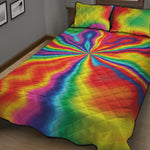 Rainbow Psychedelic Print Quilt Bed Set