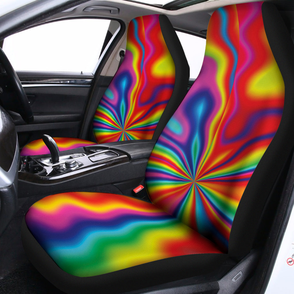 Rainbow Psychedelic Print Universal Fit Car Seat Covers