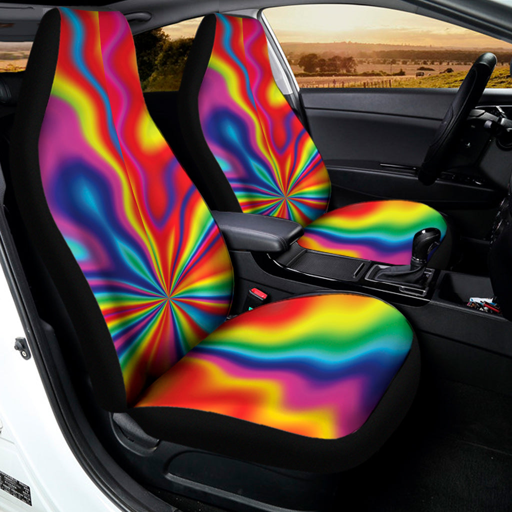 Rainbow Psychedelic Print Universal Fit Car Seat Covers