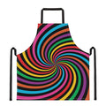 Rainbow Psychedelic Swirl Print Apron