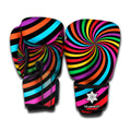 Rainbow Psychedelic Swirl Print Boxing Gloves