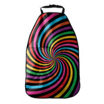 Rainbow Psychedelic Swirl Print Car Seat Organizers