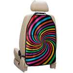 Rainbow Psychedelic Swirl Print Car Seat Organizers