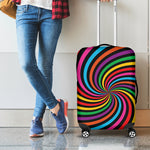 Rainbow Psychedelic Swirl Print Luggage Cover