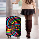 Rainbow Psychedelic Swirl Print Luggage Cover