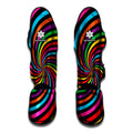 Rainbow Psychedelic Swirl Print Muay Thai Shin Guards