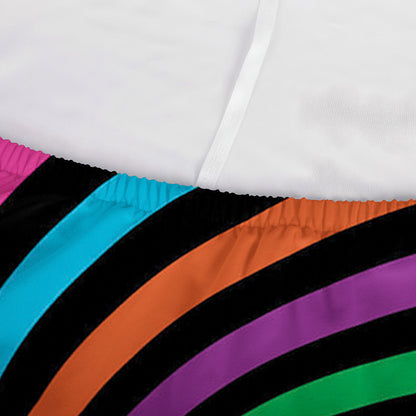 Rainbow Psychedelic Swirl Print Sofa Cover