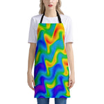 Rainbow Psychedelic Trippy Print Apron