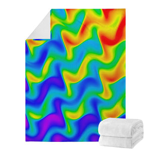 Rainbow Psychedelic Trippy Print Blanket