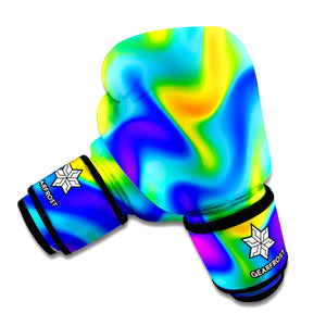 Rainbow Psychedelic Trippy Print Boxing Gloves