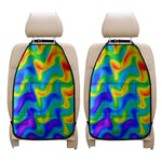 Rainbow Psychedelic Trippy Print Car Seat Organizers