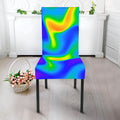 Rainbow Psychedelic Trippy Print Dining Chair Slipcover