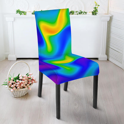 Rainbow Psychedelic Trippy Print Dining Chair Slipcover