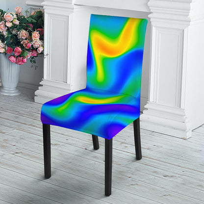 Rainbow Psychedelic Trippy Print Dining Chair Slipcover