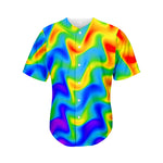 Rainbow Psychedelic Trippy Print Men's Baseball Jersey