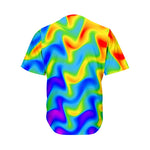 Rainbow Psychedelic Trippy Print Men's Baseball Jersey