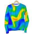 Rainbow Psychedelic Trippy Print Men's Crewneck Sweatshirt